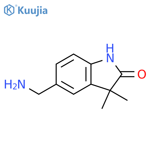 5-(aminomethyl)-3,3-dimethyl-2,3-dihydro-1H-indol-2-one structure