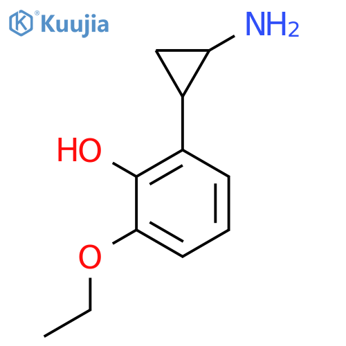 2-(2-aminocyclopropyl)-6-ethoxyphenol structure