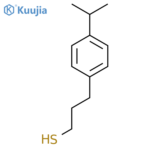 3-4-(propan-2-yl)phenylpropane-1-thiol structure