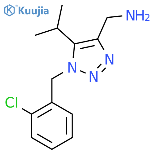 {1-(2-chlorophenyl)methyl-5-(propan-2-yl)-1H-1,2,3-triazol-4-yl}methanamine structure