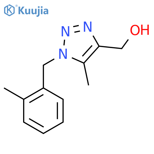 {5-methyl-1-(2-methylphenyl)methyl-1H-1,2,3-triazol-4-yl}methanol structure