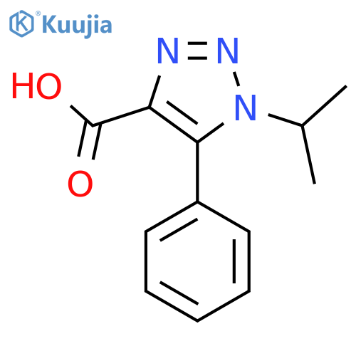 5-phenyl-1-(propan-2-yl)-1H-1,2,3-triazole-4-carboxylic acid structure