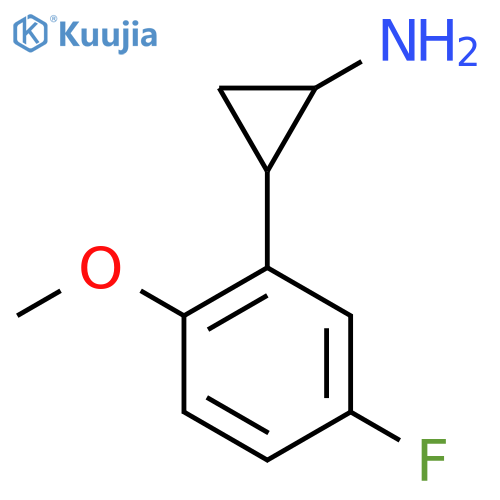 2-(5-fluoro-2-methoxyphenyl)cyclopropan-1-amine structure