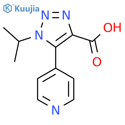 1-(propan-2-yl)-5-(pyridin-4-yl)-1H-1,2,3-triazole-4-carboxylic acid structure