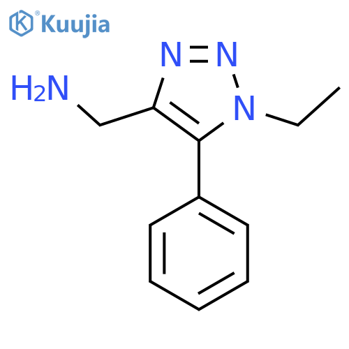 (1-ethyl-5-phenyl-1H-1,2,3-triazol-4-yl)methanamine structure