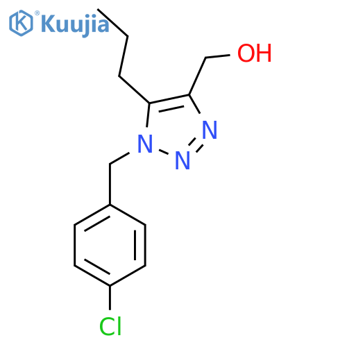{1-(4-chlorophenyl)methyl-5-propyl-1H-1,2,3-triazol-4-yl}methanol structure