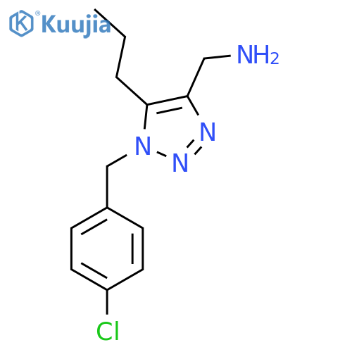 {1-(4-chlorophenyl)methyl-5-propyl-1H-1,2,3-triazol-4-yl}methanamine structure