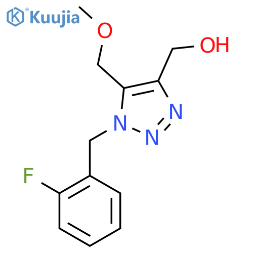 {1-(2-fluorophenyl)methyl-5-(methoxymethyl)-1H-1,2,3-triazol-4-yl}methanol structure
