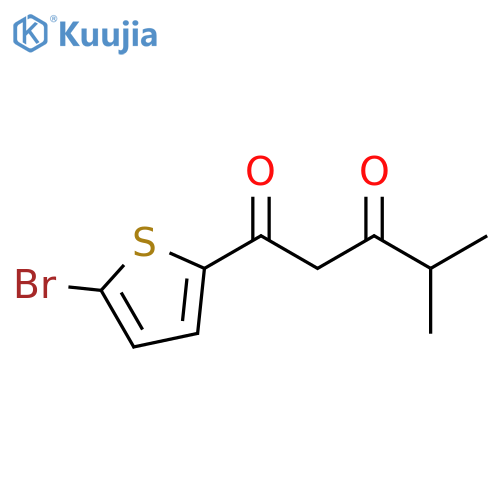1-(5-bromothiophen-2-yl)-4-methylpentane-1,3-dione structure