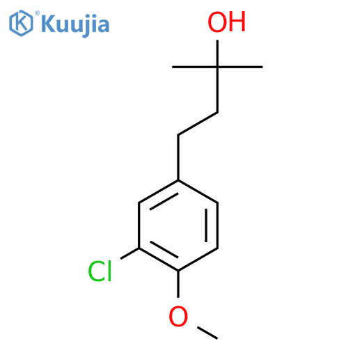 4-(3-chloro-4-methoxyphenyl)-2-methylbutan-2-ol structure