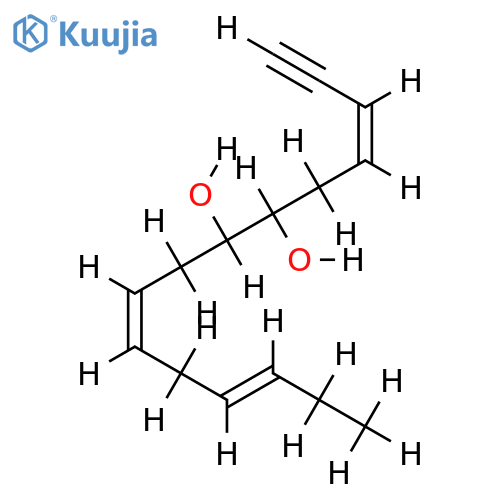 (6S,7S)-pentadeca-3c,9c,12t-trien-1-yne-6,7-diol structure