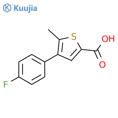 4-(4-fluorophenyl)-5-methylthiophene-2-carboxylic acid structure