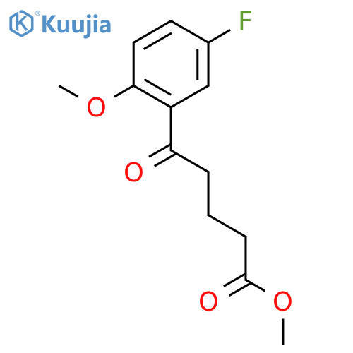 Benzenepentanoic acid, 5-fluoro-2-methoxy-δ-oxo-, methyl ester structure