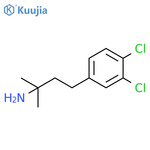 4-(3,4-dichlorophenyl)-2-methylbutan-2-amine structure