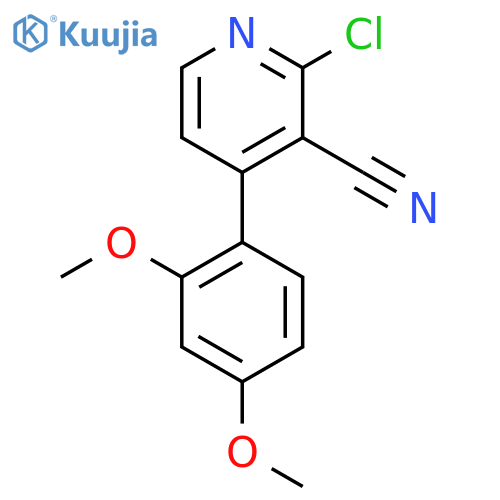 2-Chloro-4-(2,4-dimethoxy-phenyl)-nicotinonitrile structure