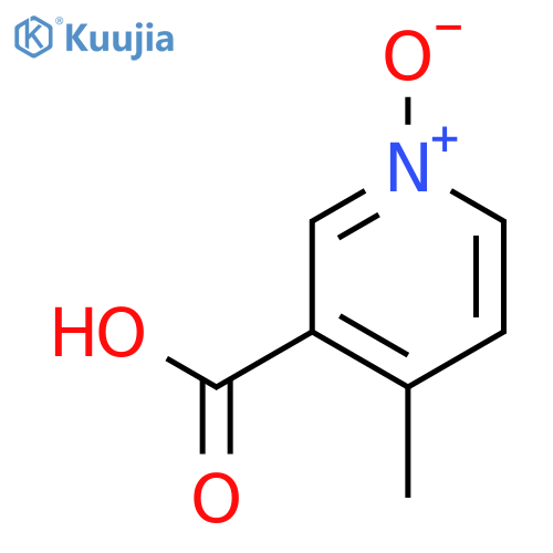 3-Pyridinecarboxylicacid, 4-methyl-, 1-oxide structure
