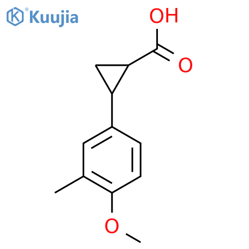 2-(4-methoxy-3-methylphenyl)cyclopropane-1-carboxylic acid structure