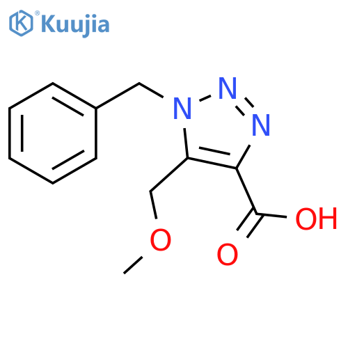 1-benzyl-5-(methoxymethyl)-1H-1,2,3-triazole-4-carboxylic acid structure