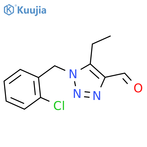 1-(2-chlorophenyl)methyl-5-ethyl-1H-1,2,3-triazole-4-carbaldehyde structure