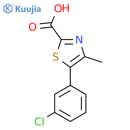 5-(3-Chlorophenyl)-4-methyl-1,3-thiazole-2-carboxylic acid structure
