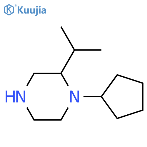 1-Cyclopentyl-2-(propan-2-yl)piperazine structure
