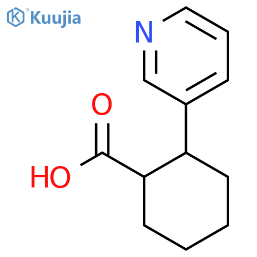 2-(Pyridin-3-yl)cyclohexane-1-carboxylic acid structure