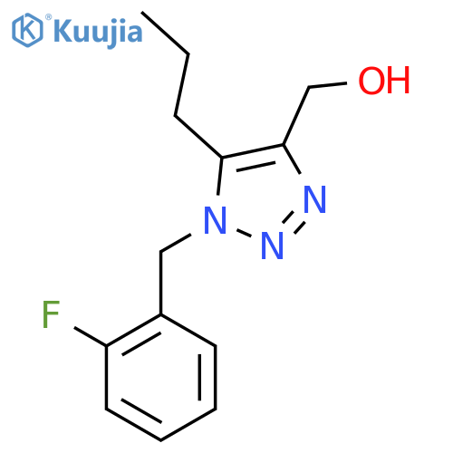 {1-(2-fluorophenyl)methyl-5-propyl-1H-1,2,3-triazol-4-yl}methanol structure