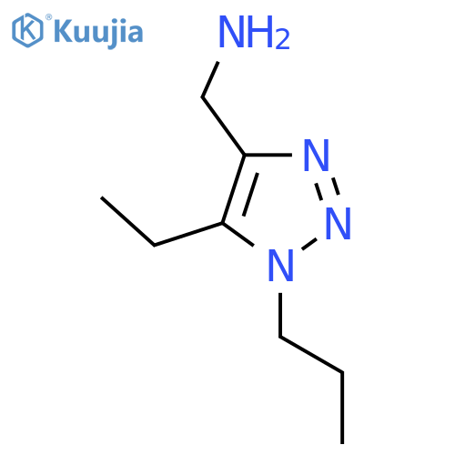 (5-ethyl-1-propyl-1H-1,2,3-triazol-4-yl)methanamine structure
