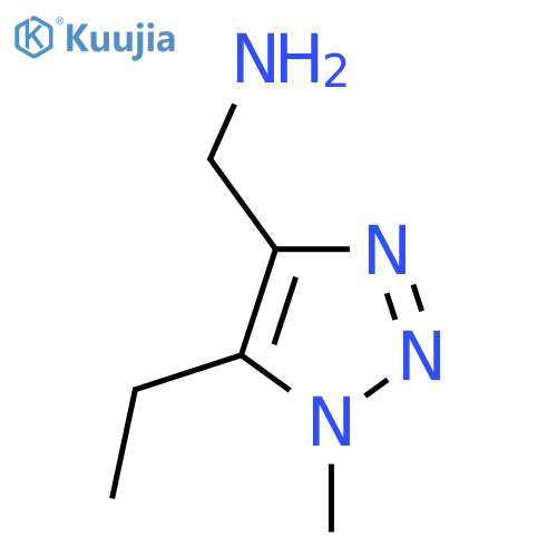 (5-ethyl-1-methyl-1H-1,2,3-triazol-4-yl)methanamine structure
