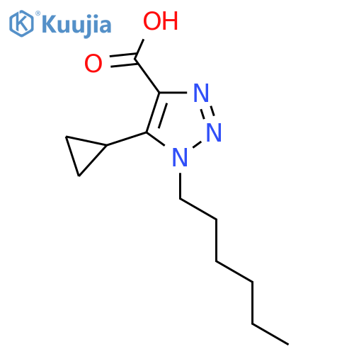 5-cyclopropyl-1-hexyl-1H-1,2,3-triazole-4-carboxylic acid structure