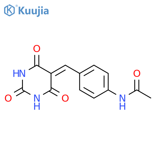 Acetamide,N-[4-[(tetrahydro-2,4,6-trioxo-5(2H)-pyrimidinylidene)methyl]phenyl]- structure