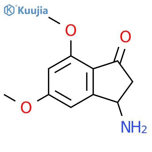 3-amino-5,7-dimethoxy-2,3-dihydro-1H-inden-1-one structure