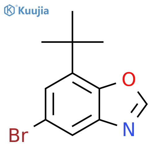 Benzoxazole, 5-bromo-7-(1,1-dimethylethyl)- structure