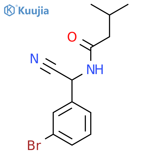 N-(3-bromophenyl)(cyano)methyl-3-methylbutanamide structure