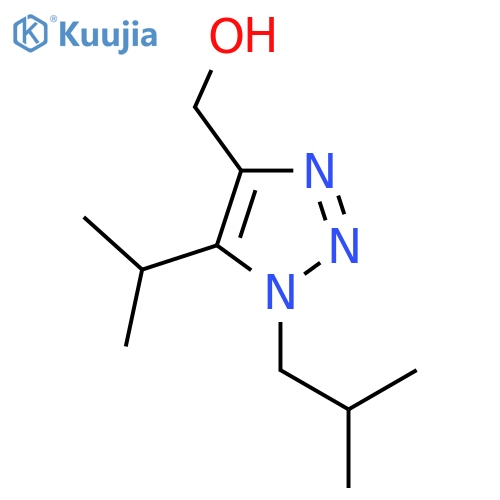 1-(2-methylpropyl)-5-(propan-2-yl)-1H-1,2,3-triazol-4-ylmethanol structure