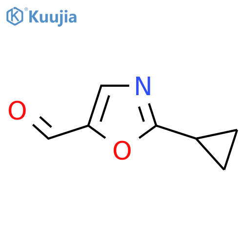 2-cyclopropyloxazole-5-carbaldehyde structure