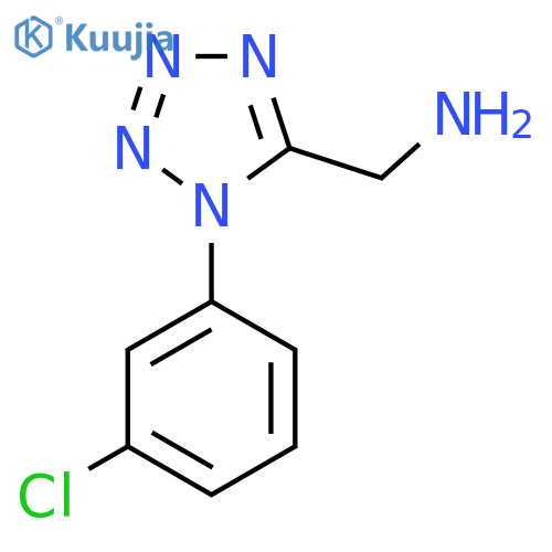 1-(3-chlorophenyl)-1H-1,2,3,4-tetrazol-5-ylmethanamine structure