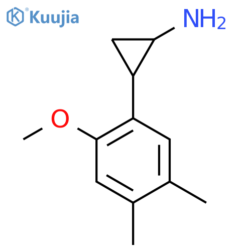 2-(2-methoxy-4,5-dimethylphenyl)cyclopropan-1-amine structure