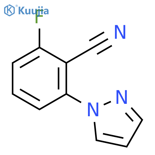 2-fluoro-6-(1H-pyrazol-1-yl)benzonitrile structure