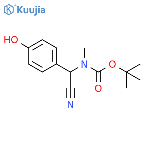 tert-butyl N-[cyano(4-hydroxyphenyl)methyl]-N-methylcarbamate structure