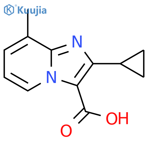 2-cyclopropyl-8-methylimidazo1,2-apyridine-3-carboxylic acid structure