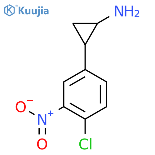 2-(4-Chloro-3-nitrophenyl)cyclopropan-1-amine structure