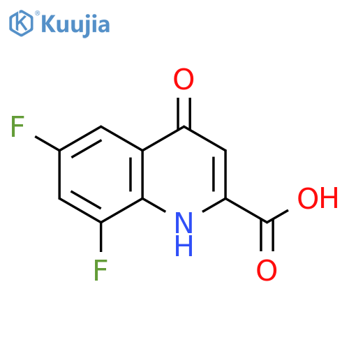 6,8-Difluoro-4-oxo-1,4-dihydroquinoline-2-carboxylic acid structure