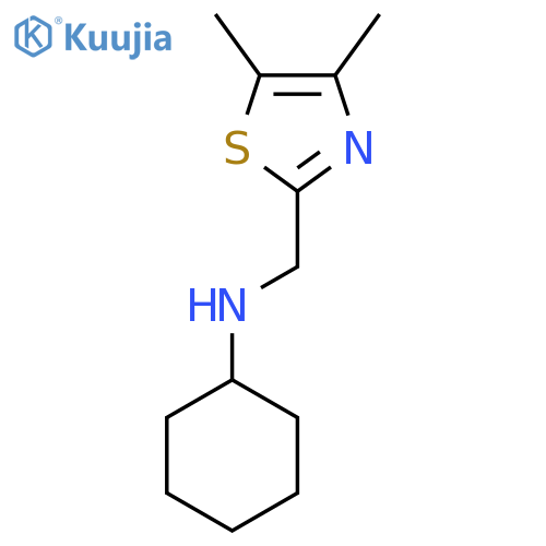 N-[(4,5-dimethyl-1,3-thiazol-2-yl)methyl]cyclohexanamine structure