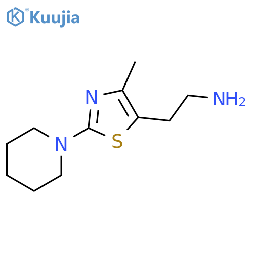 2-4-methyl-2-(piperidin-1-yl)-1,3-thiazol-5-ylethan-1-amine structure