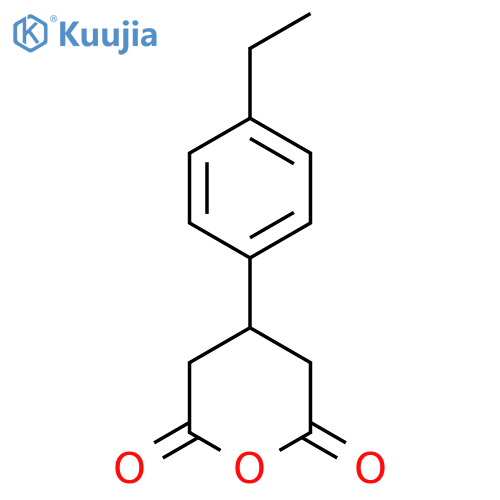 4-(4-ethylphenyl)oxane-2,6-dione structure