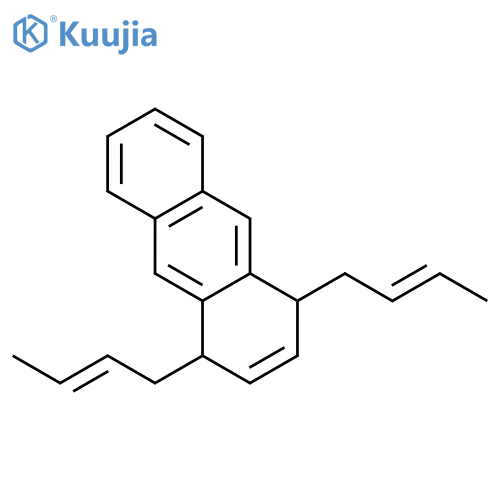 Anthracene, 1,4-di-2-butenyl-1,4-dihydro- structure