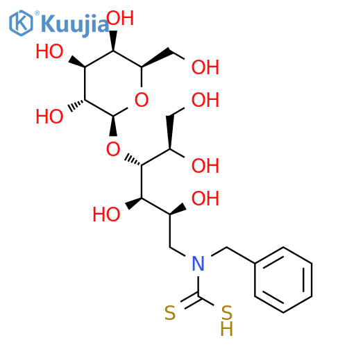 D-Glucitol,1-deoxy-1-[(dithiocarboxy)(phenylmethyl)amino]-4-O-b-D-galactopyranosyl- structure