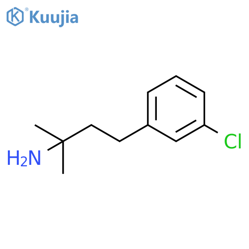 4-(3-chlorophenyl)-2-methylbutan-2-amine structure