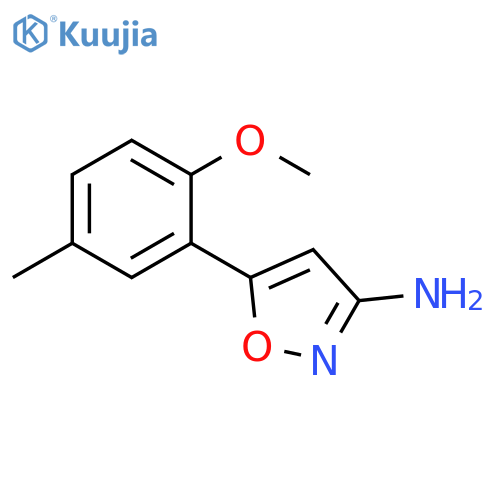 5-(2-methoxy-5-methylphenyl)-1,2-oxazol-3-amine structure